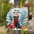 thumbnail image 4 of Merry Christmas Labrador Retriever Enjoys Woofmas Winter Xmas Holiday Round Wood Sign Lab Dog Lover Gifts Hanging Wall Home Decor - 02022, 4 of 5