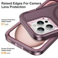 thumbnail image 4 of Allytechgroup iPhone 15 Pro Magsafe Case with Screen Protector, Military Grade Shockproof Rugged Hybrid Hard PC Back Cover Wireless Charging Bumper Phone Case for Apple iPhone 15 Pro,Purple, 4 of 7