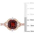 thumbnail image 2 of Everly Women's Garnet and Sapphire 14k Rose Gold Ring, 2 of 7