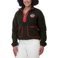 thumbnail image 4 of Women's WEAR by Erin Andrews Black Kansas City Chiefs Polar Fleece Half-Zip Jacket, 4 of 5