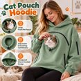 thumbnail image 5 of Carsablanco Pet Pouch Hoodie with Zippered Chest Carrier Pocket, Unisex Relaxed Fit Sweatshirt for Small Pets, 5 of 7