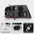 thumbnail image 3 of 2004-2008 Ford F150 F-150 Halo LED Projector Black Headlights Headlamp Set 04-08, 3 of 7
