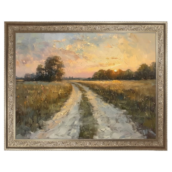 Country Roads Framed Canvas