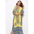 thumbnail image 5 of Vestido largo caftán holgado de verano con estampado étnico para mujer, ropa de playa y noche, 5 of 5