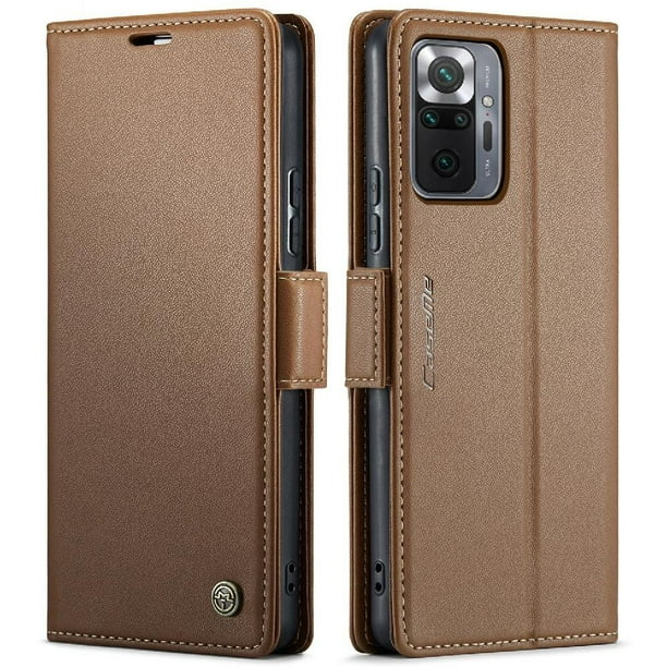 Funda tipo cartera Xiaomi Redmi Note 10 Pro 4G con cierre magnético, RFID, tarjetero, soporte, carga inalámbrica