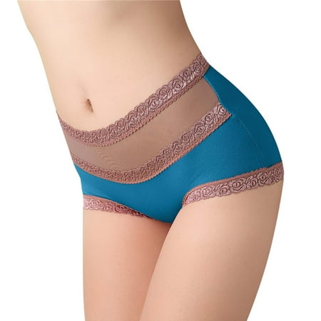 Icvfdpl Women S Panties Wome Plus Size Solid Color High Waist Lace Casual Daily Womens Underwear Briefs L