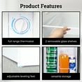 thumbnail image 3 of Igloo 2.6 cu ft Mini Refrigerator, Single Door Mini Fridge With Freezer and 2 Shelves, White, 3 of 6
