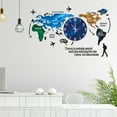 thumbnail image 3 of Nomeni Wall Clock Clearance, World Map Wall Clock Home Bedroom Wall Personality Wall Clock Home Essentials Blue, 3 of 9