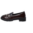 thumbnail image 2 of NexTorq Platform Loafers for Women,Chunky Loafers Women,Leather Comfortable Shoes,Lug Sole Metal Buckle Business Work Shoes, Brown, 43, 2 of 5