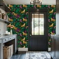 thumbnail image 3 of Cheetah Peel and Stick Wallpaper 17.7in x 9.8ft Golden Leopards Vibrant Tropical Foliage Contact Paper Vinyl Waterproof Self Adhesive Wall Paper for Bedroom Shelf Cabinet Renter Friendly, 3 of 8