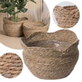thumbnail image 2 of Wicker Planter Basket, Woven Straw Flower Pot, Planter Basket, Rattan Vase Sundries Organizers Storage Bins, Hand Woven Basket Planter with Plastics Liners, 2 of 8
