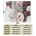 thumbnail image 3 of Kll Fleece Blanket Plush Throw Blanket Christmas Snowman With Hat,Soft Fuzzy Cozy Flannel Blanket For Couch Sofa Bed.(80"X60"), 3 of 9