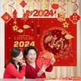 thumbnail image 2 of Chinese New Year Decoration 2024 Year of the Rabbit 2024 Decorations Chinese New Year Backdrop Balloon Hanging Swirl For Chinese Lunar New Year Party Happy New Year Spring Festival Party Supplies, 2 of 6