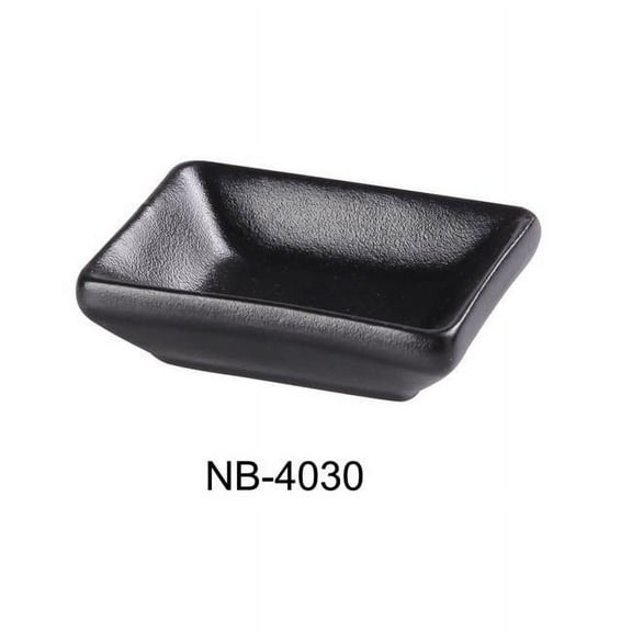 Yanco NB-4030 1 oz Noble Black Sauce Dish, Black - Pack of 48