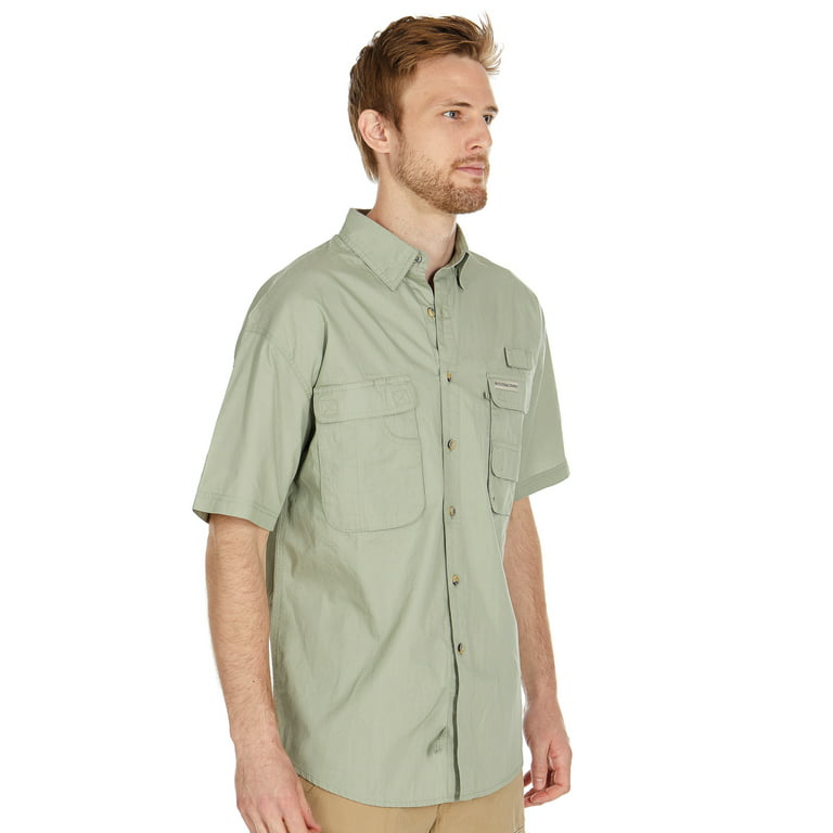 BIG CATCH SHIRT Tan Vented Fishing Shirt ~ Short Sleeve ~ Men's Medium