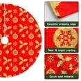 thumbnail image 6 of 30 Inch Christmas Tree Skirt – Velvet Plush Tree Mat, Soft Thickened Polyester with Red Ties, Single-Sided Printing, Available in 30in/36in/48in, Perfect for Holiday Xmas Tree Decoration, 6 of 7