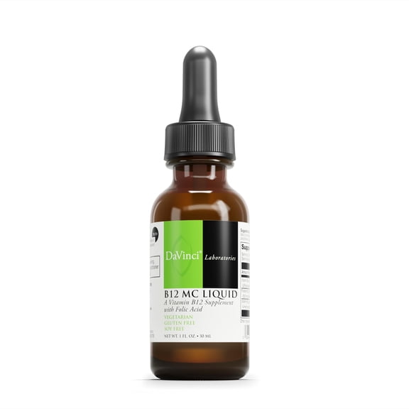 DaVinci Labs B-12 MC Liquid - Support Heart & Cellular Health - 30 Servings - 30 ml