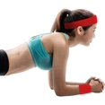 thumbnail image 4 of 2 Ensembles de Bandeaux de Sport Rayés, 2 Pcs de Bandeau de Sport et 4 Pcs de Bracelets de Sport Colorés Style Drapeau Américain pour Hommes et Femmes (Grand Rouge*2), 4 of 6
