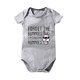 thumbnail image 1 of Gibobby Mameluco niño Ropa de manga corta para gatear, conejito de dibujos animados, estoy persiguiendo a HUNNIES, estampado de 0 a 24 meses para niños y niña(Gris, 6-12 Meses), 1 of 3