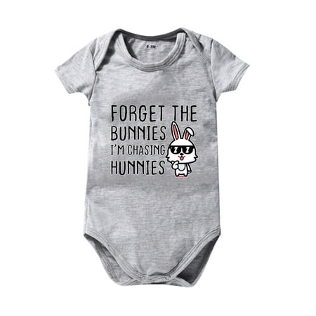

Unisex Baby Onesie Clothing Short Sleeve Crawl Romper Clothes Cartoon Bunny Letter Print 0 To 24 Months Kids For Unisex Toddler Cute Daily Play
