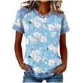 thumbnail image 2 of Haivin Womens T Shirts Short Sleeve Casual V Neck Summer Tops Blouses, 2 of 5