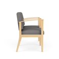 thumbnail image 2 of Amherst Wood Reception Waiting 2 Seat Tandem Seating / Natural Wood / Light Gray, 2 of 5