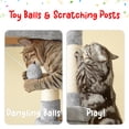 thumbnail image 5 of Furcato Cat Tree, Floor to Ceiling Cat Tower Adjustable Height [92.9-102.4 in=235-258cm], 7 Tiers Cat Climbing Play House, Light Grey, 5 of 10