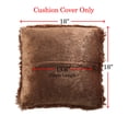 thumbnail image 4 of PiccoCasa 2Pcs Decorative Throw Pillow Cover Faux Fur Cushion Cover, Brown 2pcs,18"x18", 4 of 6