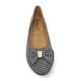 thumbnail image 2 of Victoria K Women's Glen Plaid Matching Bow With Rhinestone Ballerina Flats, 2 of 5