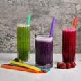 thumbnail image 6 of LQQBOX 100 Pcs Smoothie Boba Individually Wrapped Straws, Jumbo Large Plastic Disposable Bubble Tea Milkshake Colorful Drinking Straws(0.4" Wide X 9.4" Long), 6 of 7