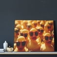 thumbnail image 3 of Kdxio Sunglasses Yellow Duck Pattern Canvas Wall Art for Living Room Wall Decor for Bedroom Bathroom Modern Framed Canvas Art Prints Ready to Hang,Horizontal, 3 of 6