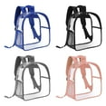 thumbnail image 4 of Transparent Backpack, Clear Student School Bag, Waterproof Pvc Storage, for Outdoor Events, Concerts, and Travel, Pink Color, by FAJHHA, 4 of 5