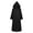 Black-cape cloak, variant on YanHoo Long Hooded Cloak for Adult Men Medieval Robe Women Cape Halloween Cloak Costume Party Outfit