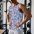 thumbnail image 5 of Lsque Orchids Flowers Pattern Mens Tank Tops Muscle Athletic Quick Dry Sleeveless Workout Fitness T Shirts Beach Tank Top, Loose-fit Sleeveless Shirt for Men-Medium, 5 of 7