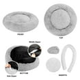 thumbnail image 6 of HomGarden 30" Calming Donut Pet Dog Puppy Bed Soft Faux Fur Fluffy Gray, 6 of 8
