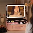 thumbnail image 5 of Makeup Train Case With Detachable Full-screen Lighted Mirror 3 Color Scenarios Adjustable Brightness, 5 of 5