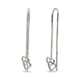thumbnail image 4 of LeCalla 925 Sterling Silver Jewelry Light-Weight Heart Drop Threader Earring for Women and Teen 45MM, 4 of 8