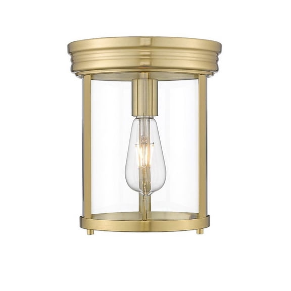 742F9-LG-Z-Lite-Thayer - 1 Light Flush Mount In Modern Style-11 Inches Tall and 9.25 Inches Wide-Luxe Gold Finish