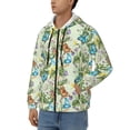 thumbnail image 3 of Kdxio Meadow Plants And Butterflies Print Men Hoodies Casual Hoodies for Men with Zip Pockets Full Zip Long Sleeve Sweatshirt Sports Hooded Jacket-Large, 3 of 5