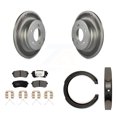 thumbnail image 1 of Transit Auto Rear Disc Coated Rotors Ceramic Pads and Parking Brake Shoes Kit for Car Kia Optima with Manual KGT-103645, 1 of 11