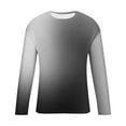 thumbnail image 5 of Dagugfen Tops for Men Crew Neck Long Sleeve Fitted Comfy Gradient Color Fashion Casual Tops Size S-XXXXL, 5 of 5