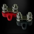 thumbnail image 5 of 1/4" Dual Studs Battery Junction Post, Ampper Heavy Duty 2 Studs Bus Bar Power and Ground Junction Block Distribution Terminal Kit, Pack of 2 (Red and Black), 5 of 6
