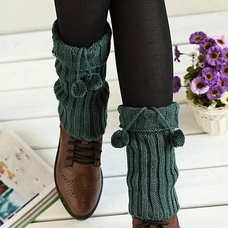 

XMMSWDLA Leg Warmers Deals Clearance Lady Adult Leg Sets Pile Of Socks Autumn And Winter Keep Warm Wool Sock Knitting Foot Cover
