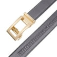 thumbnail image 3 of Men's Leather Ratchet Belt - Adjustable Slide Belt for Dress and Casual, Trim to Fit, 3 of 8