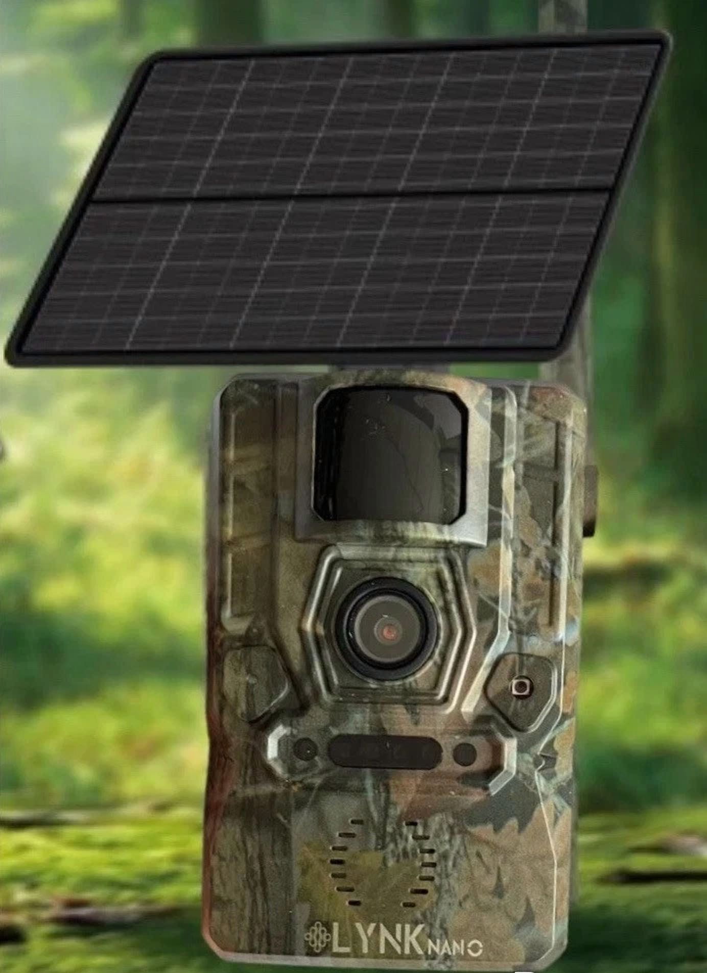 LynkNano 4G SOLAR GPS Hunting Security Camera 3MP TRAIL Camera, AI 25m Detection, 2-Way Audio, App