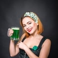 thumbnail image 6 of St Patrick's Day Headb ands Green Shamrock Knotted Hair B ands for Women Girls, Wide Top Knot Irish Day Parade Party Decoration Hair Hoop, 6 of 6