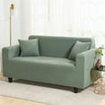 thumbnail image 2 of Stretch Plush Sofa Slipcover, Soft Sofa Cover, Thicken Couch Covers Anti-Slip Furniture Protector For 1 2 3 4 Seater Couch Slipcover-green-4 Seater(235-300CM)93-118, 2 of 7