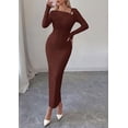 thumbnail image 3 of PRETTYGARDEN Womens Fall Long Sleeve Ribbed Sweater Dress | Breathable Knit Fabric, Elegant Bodycon Cut, Fashion Asymmetrical Neck, Night Out Party Dresses, Trendy Winter Clothes, 3 of 8