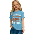 thumbnail image 2 of Las niñas camiseta de manga corta - de vuelta a la escuela Casual de alta calidad camiseta de algodón suave, tamaños de 2-13 años, 14 colores, lindo diseño de 100 días de impresión gráfica, 2 of 4