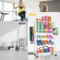 thumbnail image 6 of FUTASSI Home Gym Storage, 4 Tier Steel Multi-Purpose Dumbbell Rack 23.6"W x 11.8" D x 48.6" H, for Dumbbells, Kettlebells, Barbell and Yoga Mat, White, 6 of 7